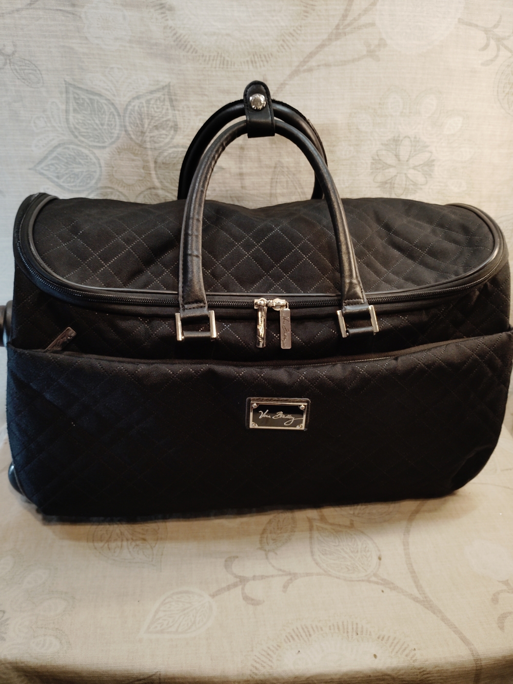 Vera Bradley Black Quilted Travel Duffle Bag